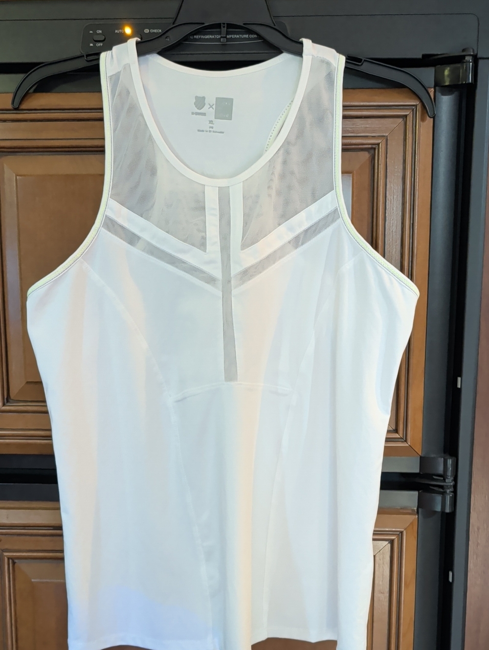 K-Swiss/Lucy In Love White Tank Top with Mesh Insets